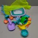 Beach Toys Sand Set for Kids, Collapsible Bucket and Shovels with Mesh Bag, Molds, Flags, Sandbox Kids Toddlers, Travel (Tavel Size)