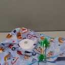 Potaroma Hide and Seek Interactive Cat Toys, Moving Concealed Wand Feather, Automatic Chargeable Indoor Kitten Exercise Kicker, Mouse Squeaky, Floral Cover