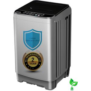 Portable Washing Machine - Compact 2.3 Cu.ft Portable Washer, Full-Automatic Top Loader for Space Saving, Ideal for Apartments, Homes, and Dorms, 10 Wash Cycles, Low Noise, IPX4 (Grey)