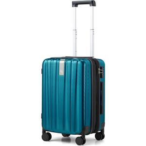 Hanke 20 Inch Expandable Carry on Luggage 22x14x9 Airline Approved Lightweight PC Hard Shell Suitcases with Wheels Tsa Luggage Rolling Suitcase Travel Luggage Bag for Weekender(Caribbean Blue)