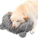 Jiupety Dog Calming Pillow, Soft and Neck-Friendly, Washable Pet Neck Pillows for Small Medium Large Dogs and Cats, 14" x 9", Gray