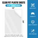 3 Pack PET Sheet Panels - 12" x 24" x 0.04" Clear Acrylic Sheet-Quality Shatterproof, Lightweight, and Affordable Glass Alternative Perfect for Poster Frames, Counter Barriers, and Pet Barriers.