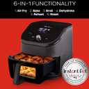 Instant Pot Vortex Plus 6QT ClearCook Air Fryer, Clear Windows, Custom Program Options, 6-in-1 Functions, Crisps, Broils, Roasts, Dehydrates, Bakes, Reheats, from the Makers of Instant Pot, Black