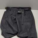 SNOLY Men's Winter Retro Woolen Gurkha Pant Straight Flat Front Chino High Waist Tapered Leg Rolled Pants,Two Styles (Large, 1#grey)