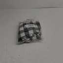 Smiry Rectangle Picnic Table Cloth, Elastic Waterproof Fitted Vinyl Tablecloths, Flannel Backed Buffalo Plaid Table Covers for Dining, Camping, Outdoor (Black and White, 30" x 72")