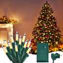 Meonum Chasing Christmas Lights, 8 Function Controller Clear Mini Bulbs Green Wire Indoor String Lights, 71 Feet Long Holiday Decor, for Christmas Tree(Multicolor,150 Bulbs)