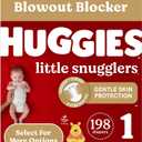 Baby Diapers Size 1 (8-14 lbs), 198ct, Huggies Little Snugglers Newborn Diapers