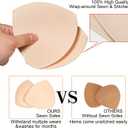 TOPBINE Bra Pads Inserts, Removable Sports Bra Inserts Bra Cups Inserts Padded Bra Inserts for Women's Bikini Top Swimsuit (Beige, M)