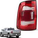 LED Taillights Assembly Compatible With RAM 2500 3500, 2019 2023 Tail Lights red bezel trim w/o Blind Spot No blind spot function 68361717AD(Red Bezel, Left Driver Side)