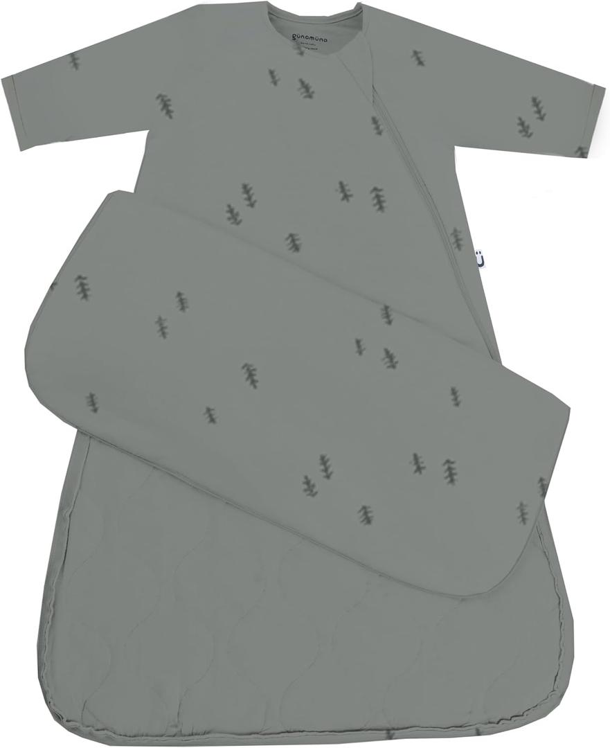 GUNAMUNA Long-Sleeve Sleep Sack for Babies and Toddlers, Wearable Sleep Bag, Easy Diaper Changes, Soft Rayon, 2.5 TOG (18-24 Months)