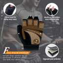 ATERCEL Weight Lifting Gloves Full Palm Protection, Workout Gloves for Gym, Cycling, Exercise, Breathable, Super Lightweight for Mens and Women (Black, XL)