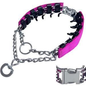 No Pull Collar with Quick Release Buckle for Small Medium Large Dogs (S (14-17" Neck, 2.25mm), Pink)