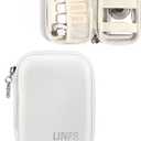 Digital Camera Case for CAMKORY, KODAK PIXPRO FZ45/FZ55, Canon IXUS 285 HS, Lecran, Small Travel Compact Camera Holder with Mesh Pocket for Accessories SD Card (White)