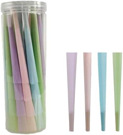 Cones Paper Straws 100 Pack Paper straws made of natural and environmentally friendly materials (Colorful)