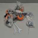 2 Inch Caster Wheels, Threaded Stem Casters Set of 4 Heavy Duty, 1/2"-13 x 1 (Screw Diameter 1/2", Stem Length 1"), Safety Dual Locking Industrial Castors, Wheels for Cart, Furniture