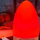 670nm Red Light Night Light Lamp for Sleep, Red Nightlight Desk Lamp with Zero Blue Light Multi-Color and Brightness Options Remote Control USB Charging Elegant Design