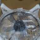 Ceiling Fans with Lights, 19.7in Black Flush Mount Fandelier Ceiling Fans with Lights and Remote, 3000k-6000k Dimmable Modern Smart Bladeless Low Profile Ceiling Fan with Light for Bedroom