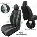 For Jeep Wrangler Seat Covers JL 4 DR Without Rear Cup Holder 2018 2019 2020 2021 2022 2023 2024 2025 2026, Custom Fit Car Seat Covers Full Set,Waterproof Leather Seat Protector,BlackGrey