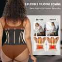 FeelinGirl Waist Trainer Belt Waist Cincher Trimmer Ab Belt Tummy Control Body Shaper with Triple Wrap Women and Men (Black, M)