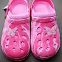 G Pink Butterly charm clog Us 3