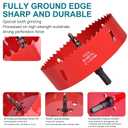 5 Inch / 127mm Hole Saw for Wood, Plastic Board, Ceiling,Drywall, and Metal Sheet - HSS Bi-Metal Hole Cutter with Pilot Drill Bit