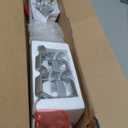 1 Inch Double Curtain Rods 72 to 144 Inches (6 to 12 ft), USFOOK Silver Drapery Rods for Windows, Telescoping Dual Curtain Rod with Translucent Finials, Decoration for Home