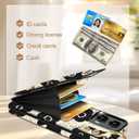 Petitian for Moto G 5G 2024 Case with Wallet - Women Girls Cute Girly Aesthetic Unique Design Leather Credit Card Holder Cardholder Stand Wristband for Motorola G 5G 2024, Black Flower