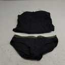 Amazon.com: Daci Black Color Block Bandeau Tankini Swimsuits for Women - Two Piece Ruched Tummy Control Bathing Suit Strapless Swimwear with Bottom M : Clothing, Shoes & Jewelry