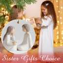 Thyle Christmas Bestie Friend Gifts for Women, Printed Ceramic Sister Christmas Ornament, Not a Carved Sculpture, Holiday Friendship Ceramic Gifts for Xmas Tree Decoration