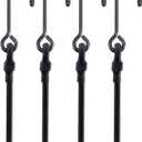 6'' Short Mini Heavy Duty Bungee Cords with 180 lbs Max Break Strength & Rust Resistant Steel Hooks, 8 Pcs Black Small Bungee Straps with Excellent UV Protection & 6mm Diameter, Perfect for Small Item