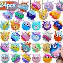 24 Pack Pop Fidget Toys Bulk 3D Stress Ball Toy, Party Favors for Birthday, Sensory Toys Bulk Squeeze Toys, Stress Relief, Easter Basket Stuffers, Classroom Prizes Stocking Stuffers for Adults Toddler
