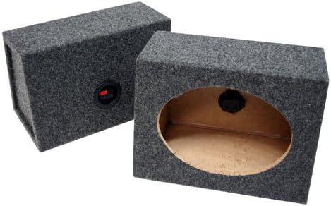 American Sound Connection Car Audio Custom 6" X 9" Sealed Speaker Wedge Gray Carpet Enclosure Unloaded Box