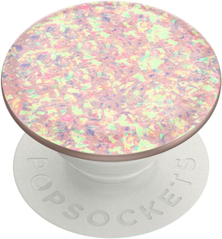 PopSockets Adhesive Phone Grip, Holder, Phone Stand, Rainbow - Iridescent Confetti Rose