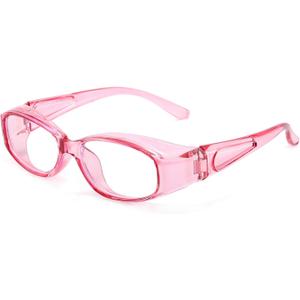 Dollger Safety Glasses Anti Fog Blue Light Blocking Glasses UV400 Protection Eyeglasses Anti Pollen Saftey Goggles (Pink)