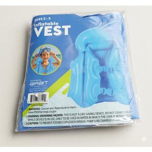 INFLATABLE LIFE VEST, Ages 3-5,  5 Pack