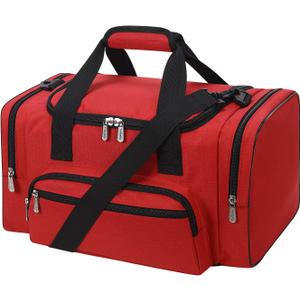 Small Duffel Bag 17 inch Carry On Weekender Bag for Travel Gym Sport (17x10x9 in) - Red