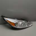 Dasbecan Halogen Headlight Assembly Compatible With Ford Focus 3rd Gen 2015-2018 w/o LED DRL Right Passenger Side Chrome Headlamp Replaces# F1EZ13008GS FO2503339