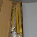 FIRJOY Closet Rods for Hanging Clothes - Heavy Duty, Length Adjustable (#1 Gold, 42.5" - 52")