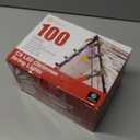 C9 LED Christmas String Lights, 66ft 100 LED Waterproof Strawberry String Lights, Plug-in Extendable Green Wire Lights String for Outdoor Indoor Outside Patio Wedding Party Decoration, Warm White