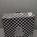 Porlien 6-ounce Porcelain Checker Teacups and Saucers Set of 6 with Spoons, Coffee Cups Set