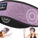 MUSICOZY Sleep Headphones Bluetooth 5.4 Headband, Wireless Earphones Music Sleep Earbuds Sleeping Eye Mask with HD Stereo Speakers for Workout Running Travel Yoga, Ideal Gifts for Women Men (Light Purple)