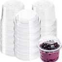 50 Sets 16oz Acai Bowls with Lids - Disposable Plastic Bowls, Clear Containers with Covers for Acai, Leak Proof Acais Storage Bowl for Picnic, Camping and Kitchen, BPA-Free