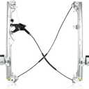 Front Left Power Window Regulator Assembly Without Motor Compatible For Silverado Suburban Avalanche 1500 2500 3500 00-06 Cadillac Escalade 02-06 GMC Yukon Sierra Driver Side 741-644
