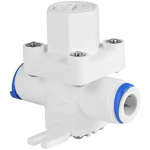 Water Pressure Reducing Valve, 1/4 inch Quick Connect RO System Regulator, White, 125 PSI Max