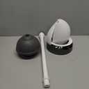 Clorox Toilet Plunger with Hideaway Holder Caddy Heavy-Duty Compact Design with Non-Skid Rubber Base for Bathroom Convenient Storage Toilet Unclogger, 6.5x19.5-Inch, White