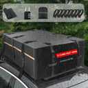 Car Rooftop Cargo Carrier Bag: 21 Cubic Feet 1000D Waterproof Car Roof Storage for All Vehicles with/Without Rack Includes Anti-Slip Mat, 8 Door Hooks, Storage Bag, Luggage Lock