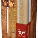 Philips LED Classic E27 Vintage Lamp, 40 W, Vintage Decorative Lamp, XL Rod Lamp, Dimmable, Gold, Clear, Flame