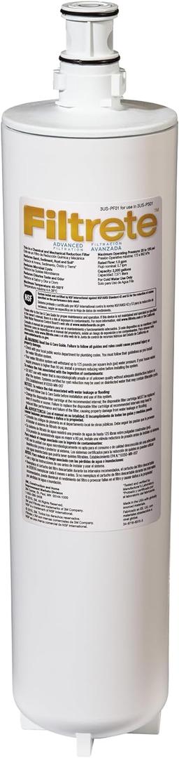 Filtrete Advanced Under Sink Quick Change Water Filtration Filter 3US-PF01, for use with 3US-PS01 System
