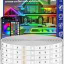 zoegi 100 feet 2 Strips Outdoor LED Strip Lights Waterproof, Music Sync RGB IP68 Outside Led Light Strips Waterproof with App and Remote, Exterior Led Rope Lights for Deck, Balcony, Roof, Garden, Pool