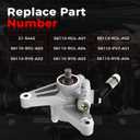 2007 Honda Odyssey Power Steering Pump compatible with 2005-2010 Honda Odyssey 3.5L V6,2005-2008 Honda Pilot 3.5L V6,2007-2013 Acura MDX 3.7L.Replace 21-5442 56110-PVJ-A01 56110-RGL-A03